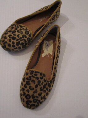 Leopard Print Women's Ballet Flats - Brown